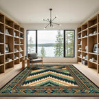 Bold Tribal Geometric Aztec Rug