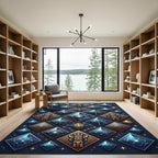 Celestial Totem Diamond Constellation Grid Rug