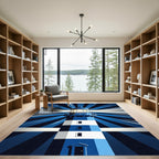 Naval Blue Radiant Lighthouse Stripe Rug