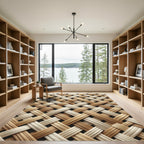 Woven Natural Tan Beige Texture Rug