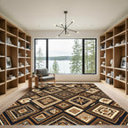 Rich Earthy Diamond Medallions Rug