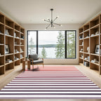 Crimson Graduated Stripe Rug