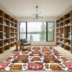 Cheerful Teddy Bear and Honey Pot Rug