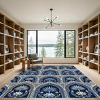 Blue Lotus Archway Garden Rug