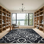 Monochromatic Geometric Arabesque Rug