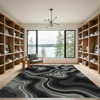Monochromatic Topographic Contour Rug