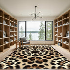 Symmetrical Leopard Spot Circular Medallion Rug