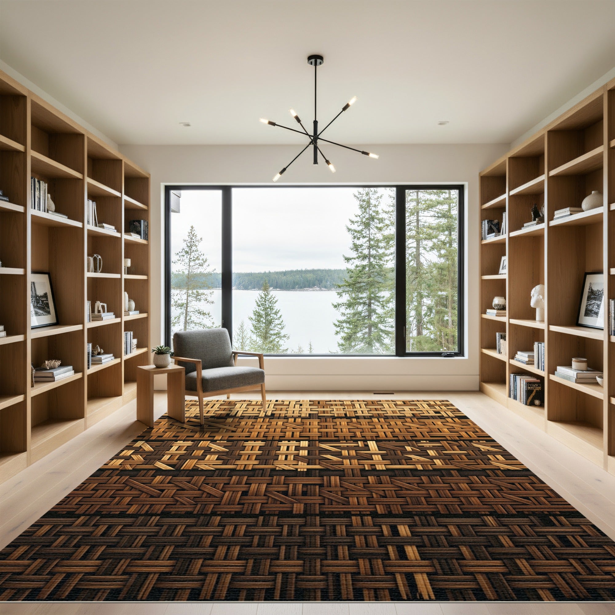 Earthy Tones Woven Texture Rug