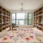 Colorful Daisy Botanical Garden Rug