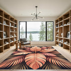 Terracotta Leaf Arrangement Tropical Rug