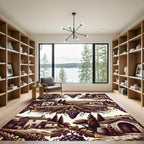 Tuscan Vineyard Estate Rustic Scene Rug
