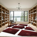 Romantic Crimson Sealed Heart Envelope Aesthetic Rug