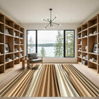 Earthy Tones Vertical Pleated Drapery Rug