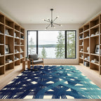 Deep Blue Intertwined Cord Rug