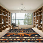 Earthy Desert Sunset Tipi Geometric Rug