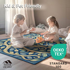 Abstract 3D Block Line Art Rug