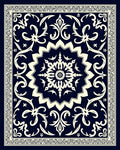 Intricate Floral Mandala Pattern Rug