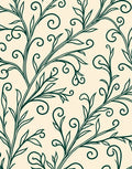 Vine Swirl Floral Pattern Rug