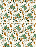 Nature Inspired Bird Leaf Pattern Rug