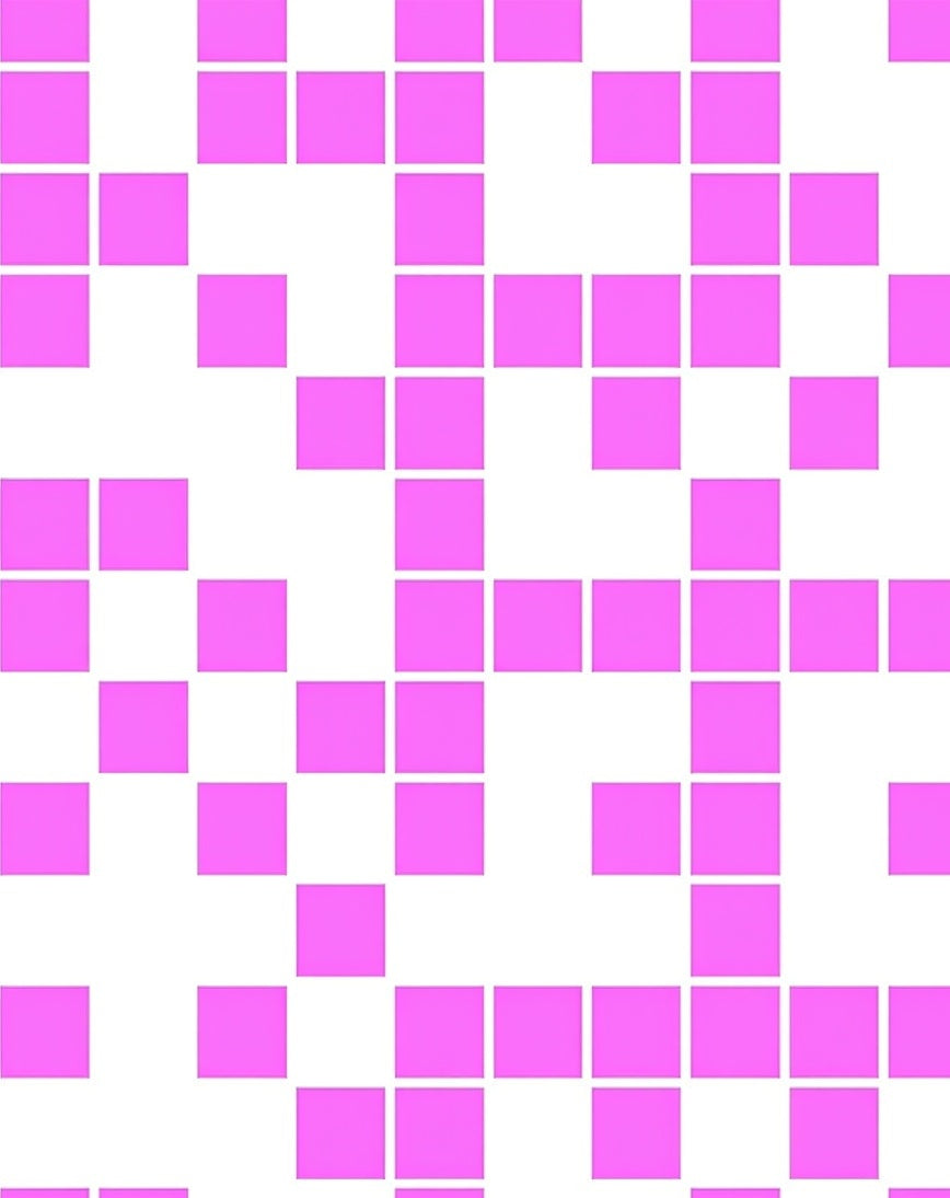 Modern Pink Square Pattern Rug