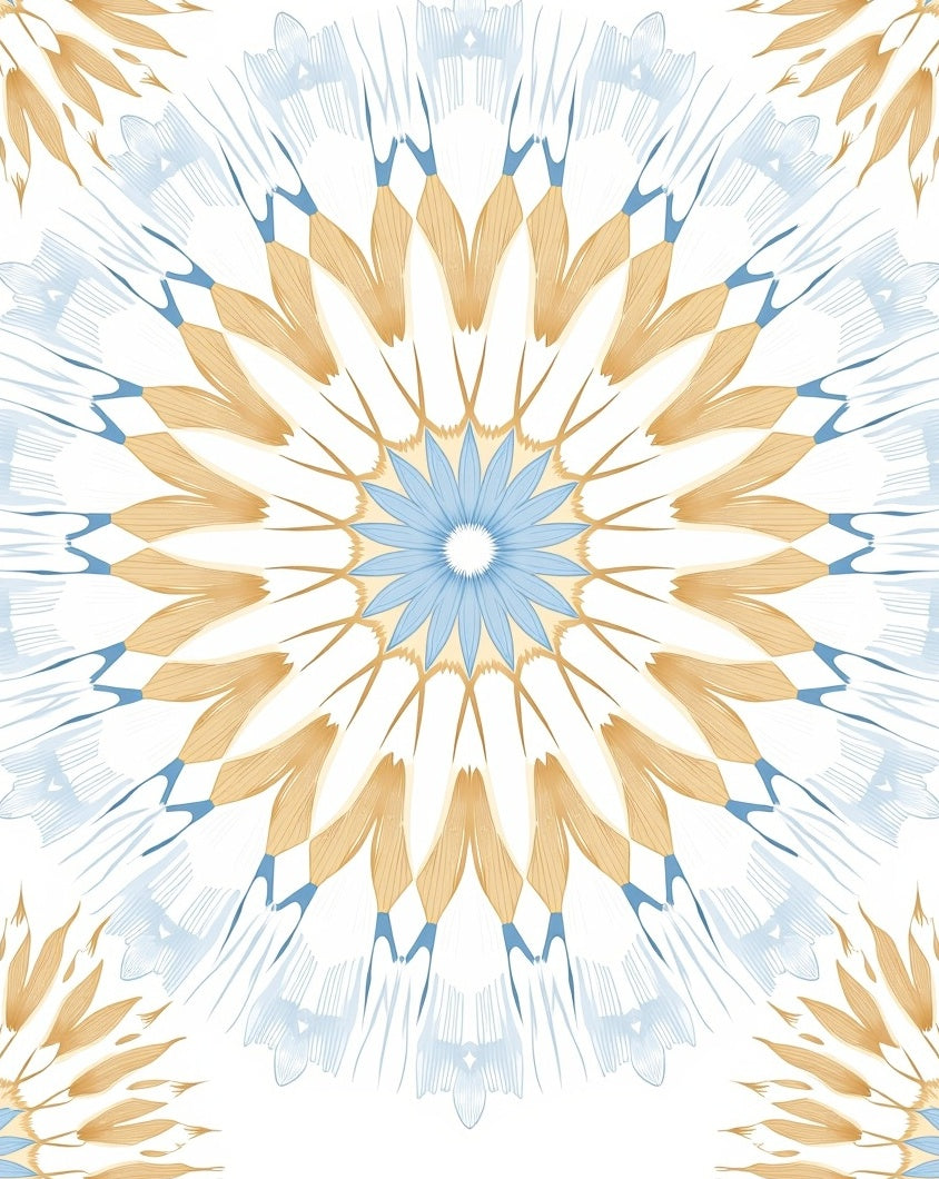 Mandala Patterned Soft Colors Rug