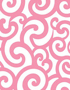 Pink Swirl Pattern Rug
