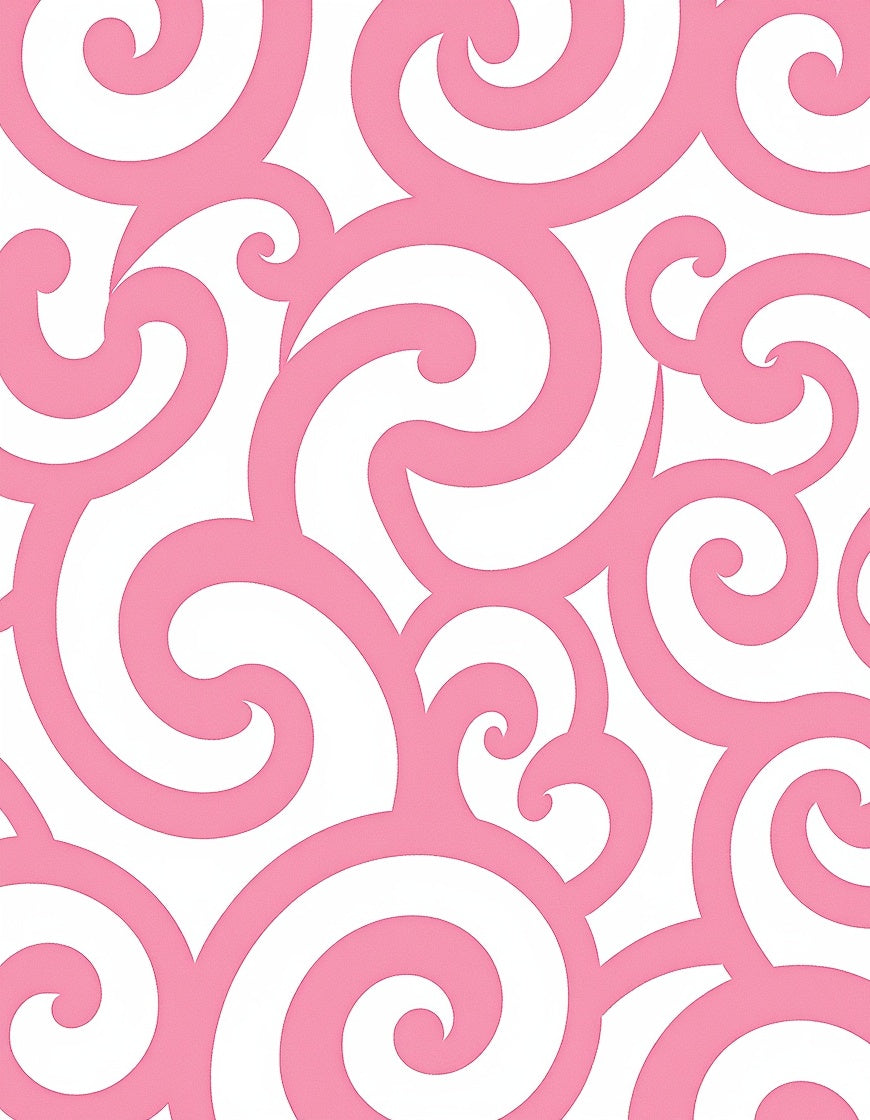 Pink Swirl Pattern Rug