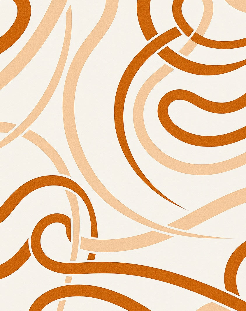 Organic Wavy Strokes Design Rug