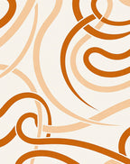 Organic Wavy Strokes Design Rug