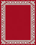 Classic Ornate Floral Border Red Rug