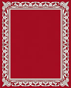 Classic Ornate Floral Border Red Rug