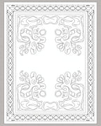 Art Nouveau Abstract Floral Border Rug