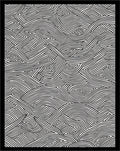 Graphic Black White Winding Lines Rug