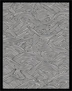 Graphic Black White Winding Lines Rug