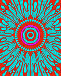 Vibrant Radial Abstract Pattern Rug