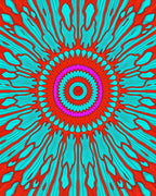 Vibrant Radial Abstract Pattern Rug