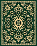 Intricate Floral Medallion Pattern Rug