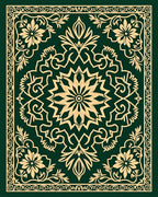 Intricate Floral Medallion Pattern Rug