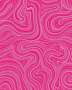 Vivid Pink Swirl Pattern Rug