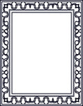 Ornate Linear Geometric Frame Design Rug