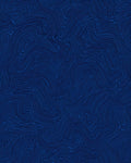 Deep Blue Wavy Stripe Pattern Rug
