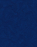 Deep Blue Wavy Stripe Pattern Rug