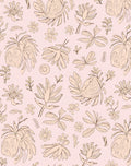 Natural Leaf Floral Sketch Rug