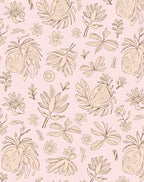 Natural Leaf Floral Sketch Rug