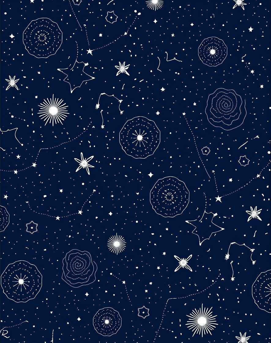 Celestial Star and Mandala Pattern Rug