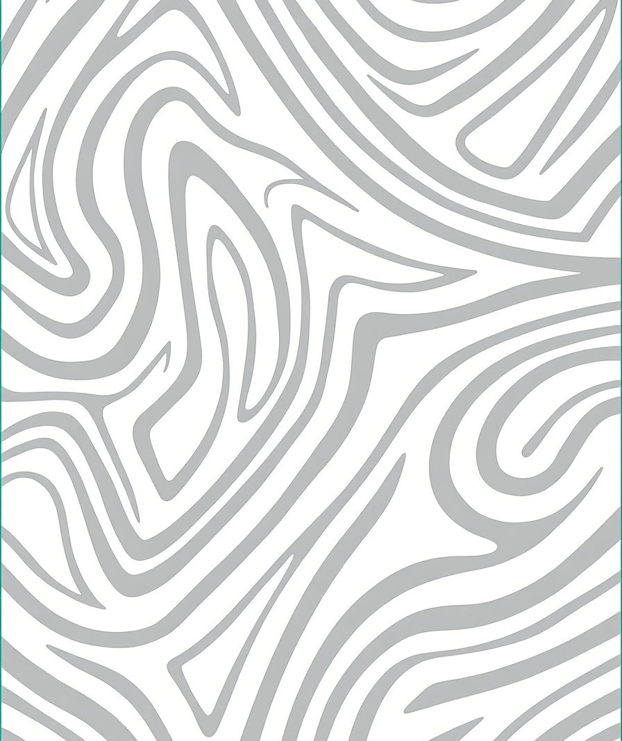 Abstract Gray Swirl Pattern Design Rug