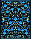 Mushroom And Flower Symmetrical Pattern Rug