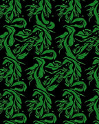 Dynamic Green Leaf Abstract Pattern Rug