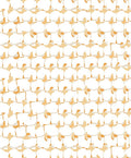 Abstract Ochre Honeycomb Pattern Rug