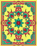 Vibrant Floral Medallion Pattern Rug